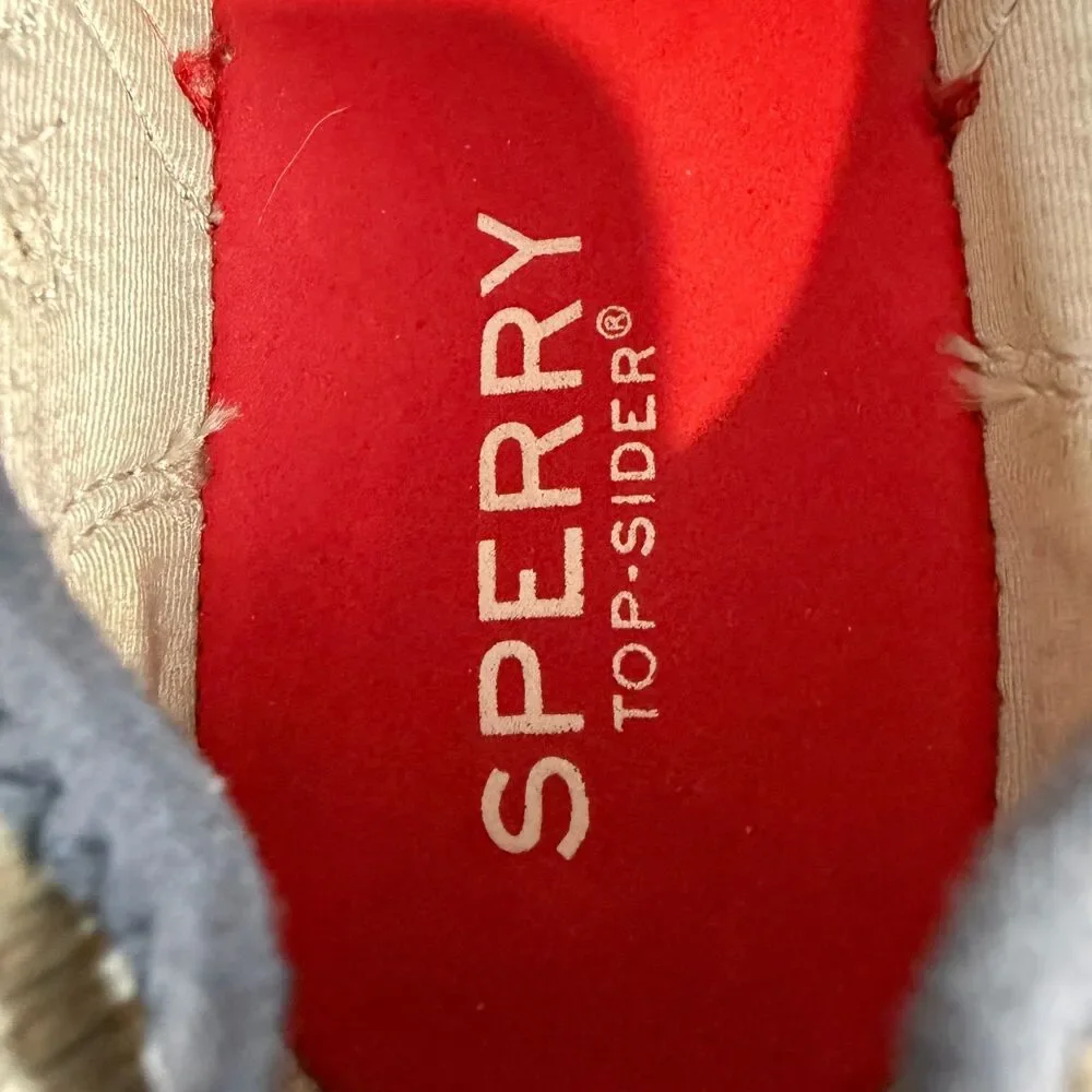 Sperry Coastal Break Sneaker Shoes Gray Red White Boys Size 13 M